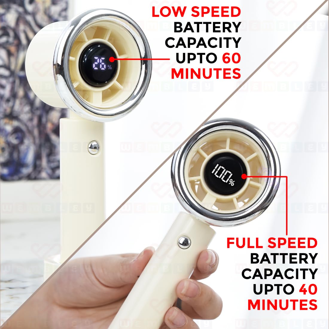 Rechargeable Mini Handheld & Desktop Fan