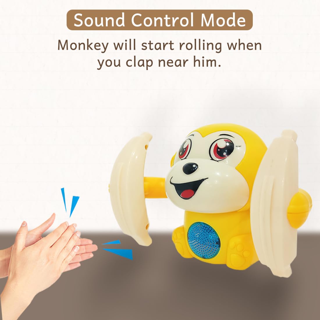 Dancing & Rolling Monkey Musical Baby Toy