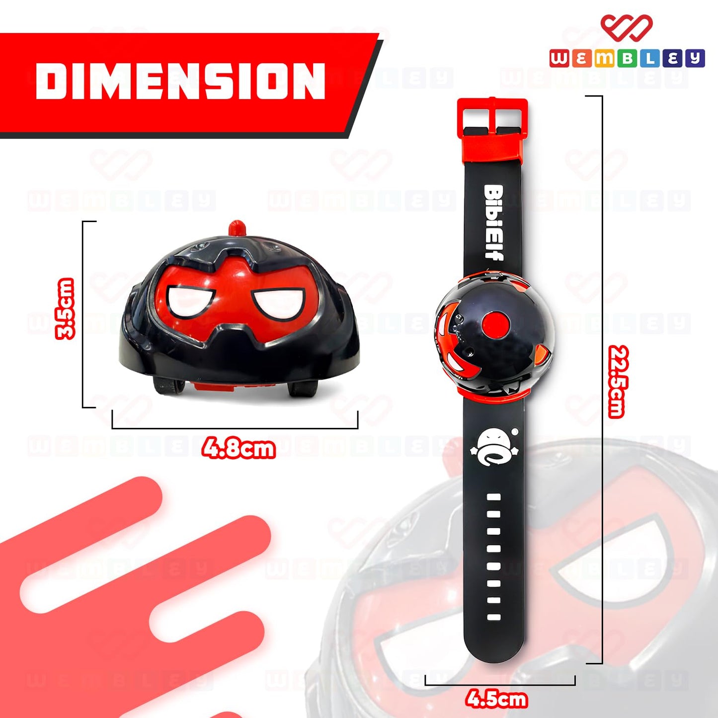 3-In-1 Gyro Chariot Wrist Watch-Style Spinner Toy Car for Kids