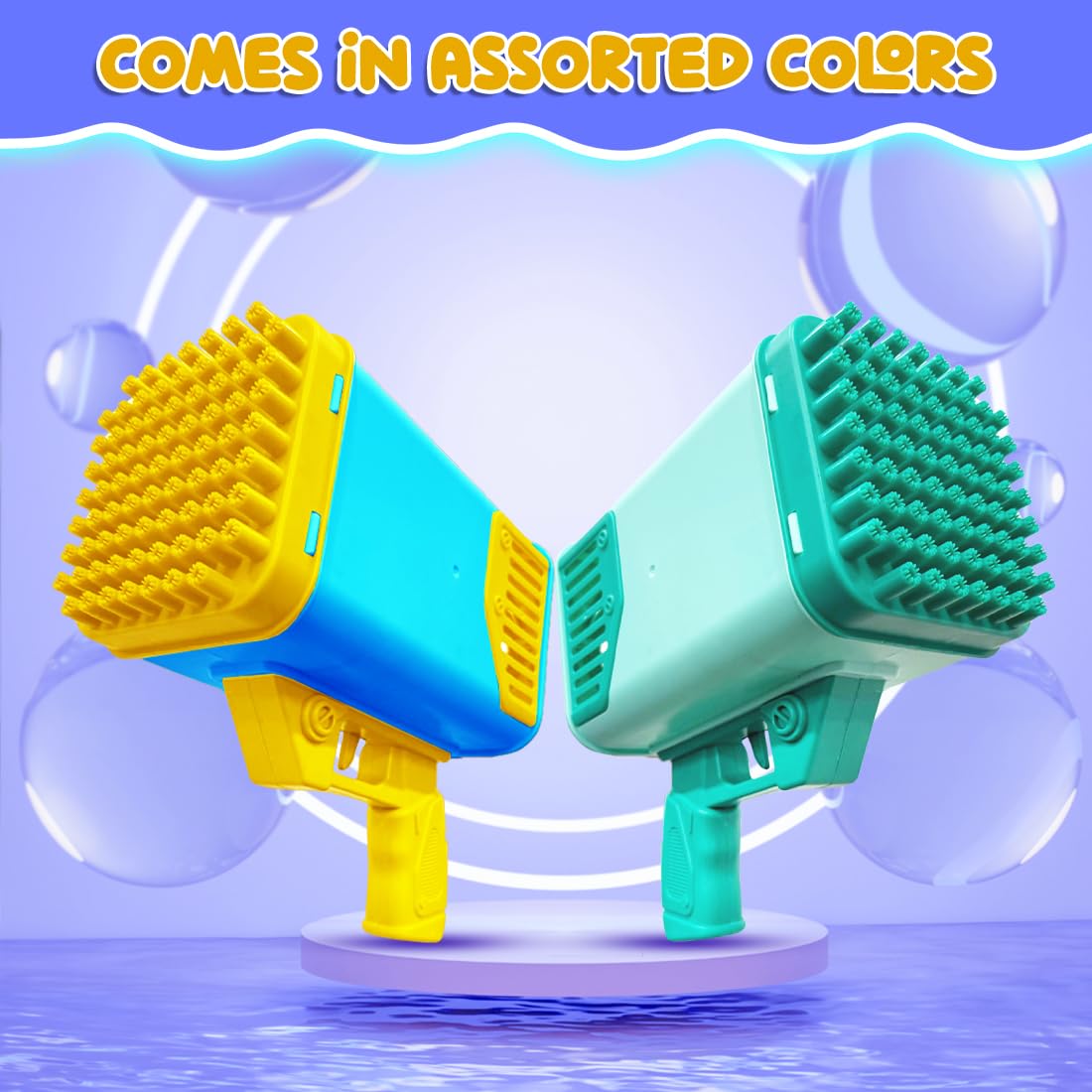 Electric Rechargeable Bazooka Bubble Gun Machine with Soap Solution