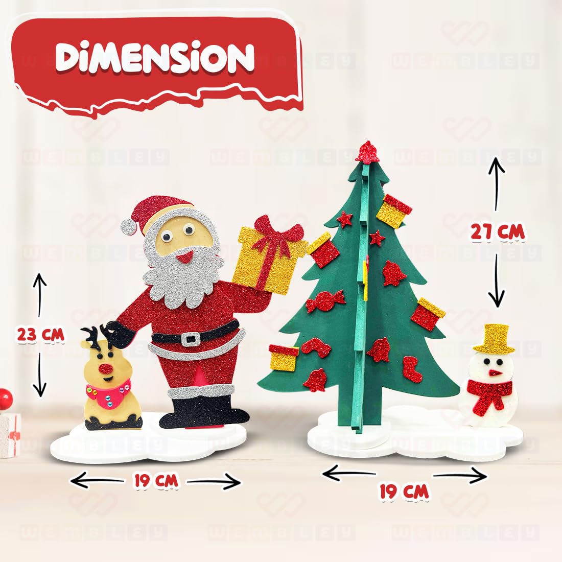 DIY Christmas Magic Peel & Stick Foam Craft Set for Kids