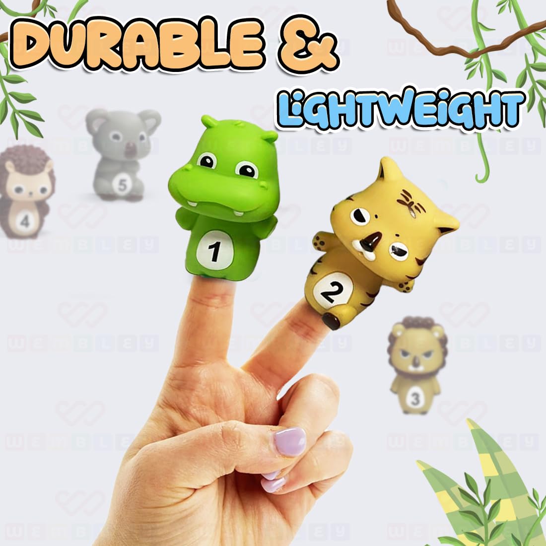 Wembley Animal Finger Puppet Toys for Kids (5 Pcs)