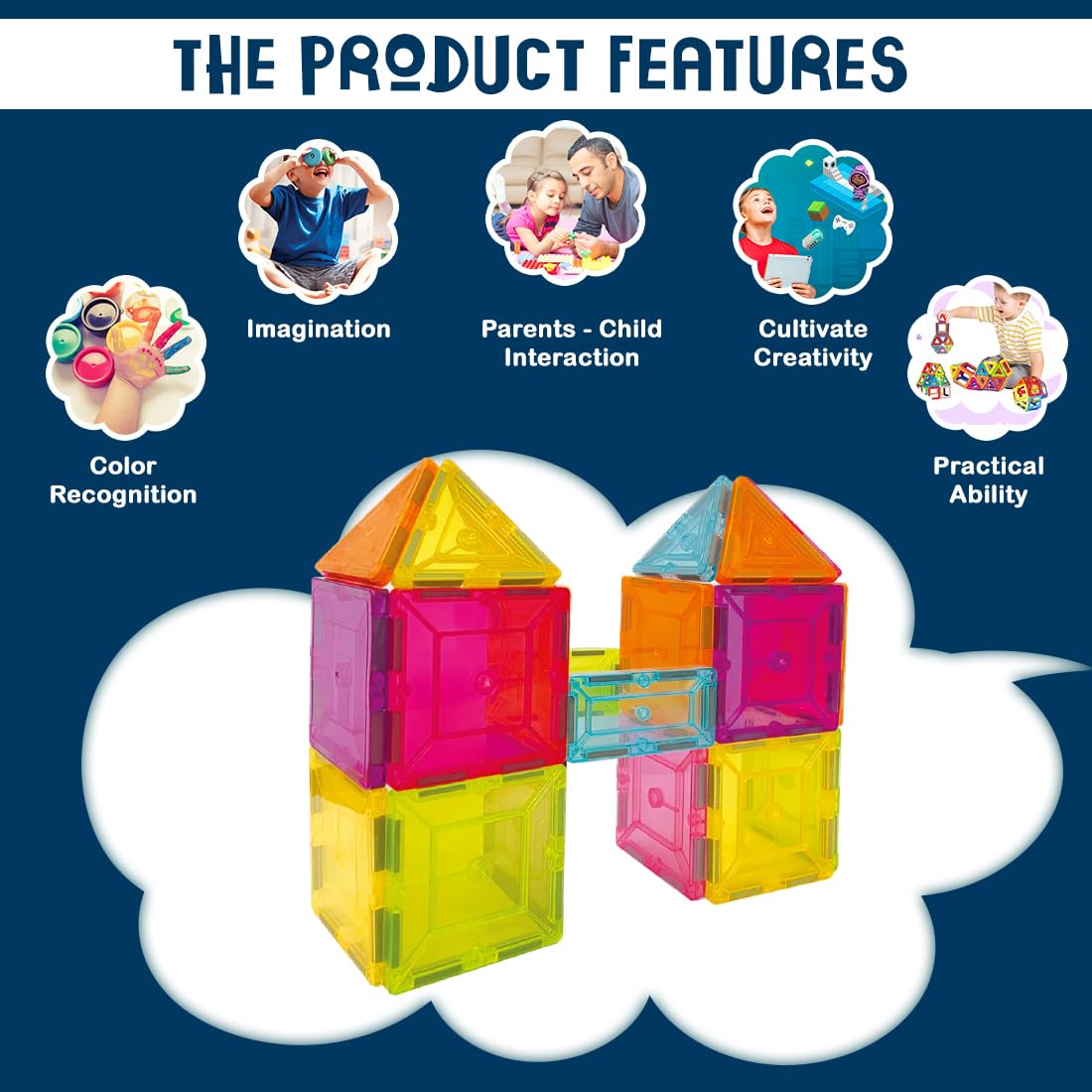 Magnetic Tiles Building Block (28 Pcs)