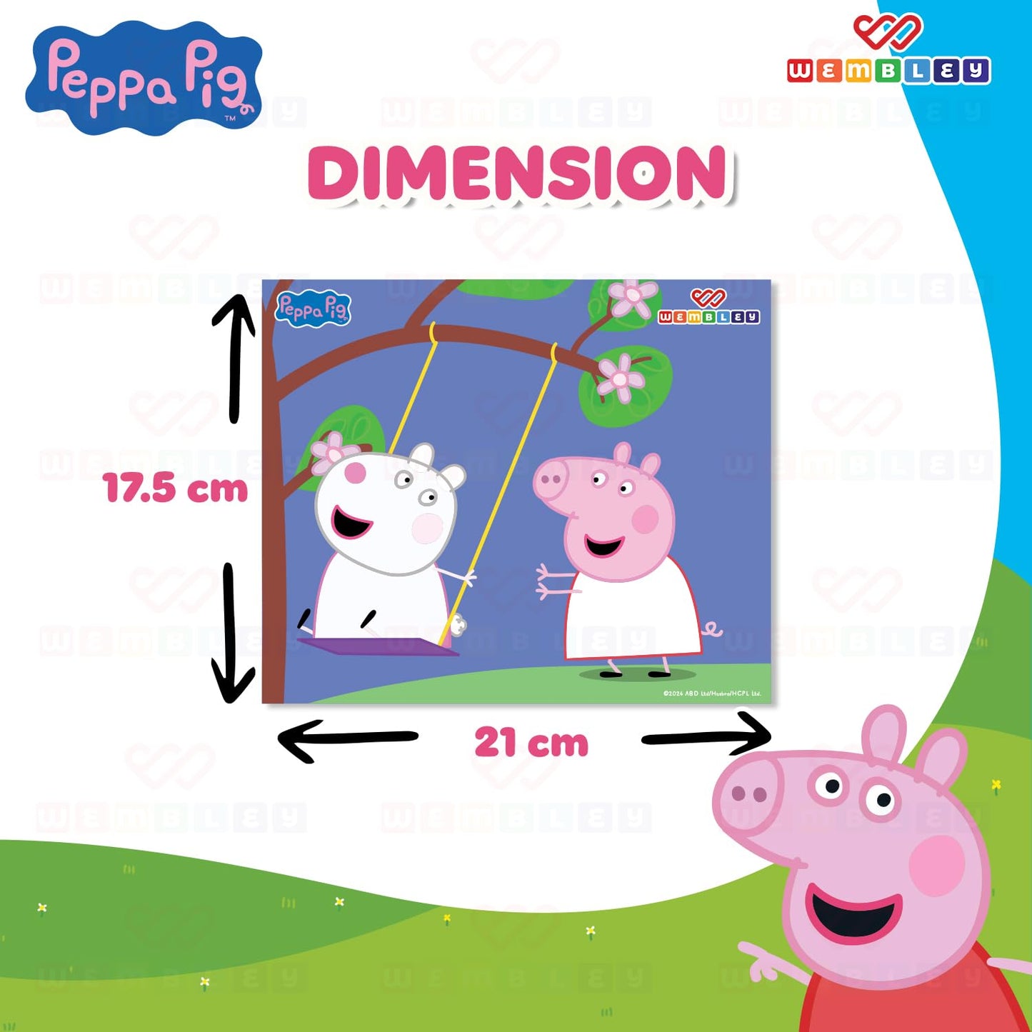 DIY Peppa Pig Stick It Activity Set with 8 Canvases & 500+ Stickers