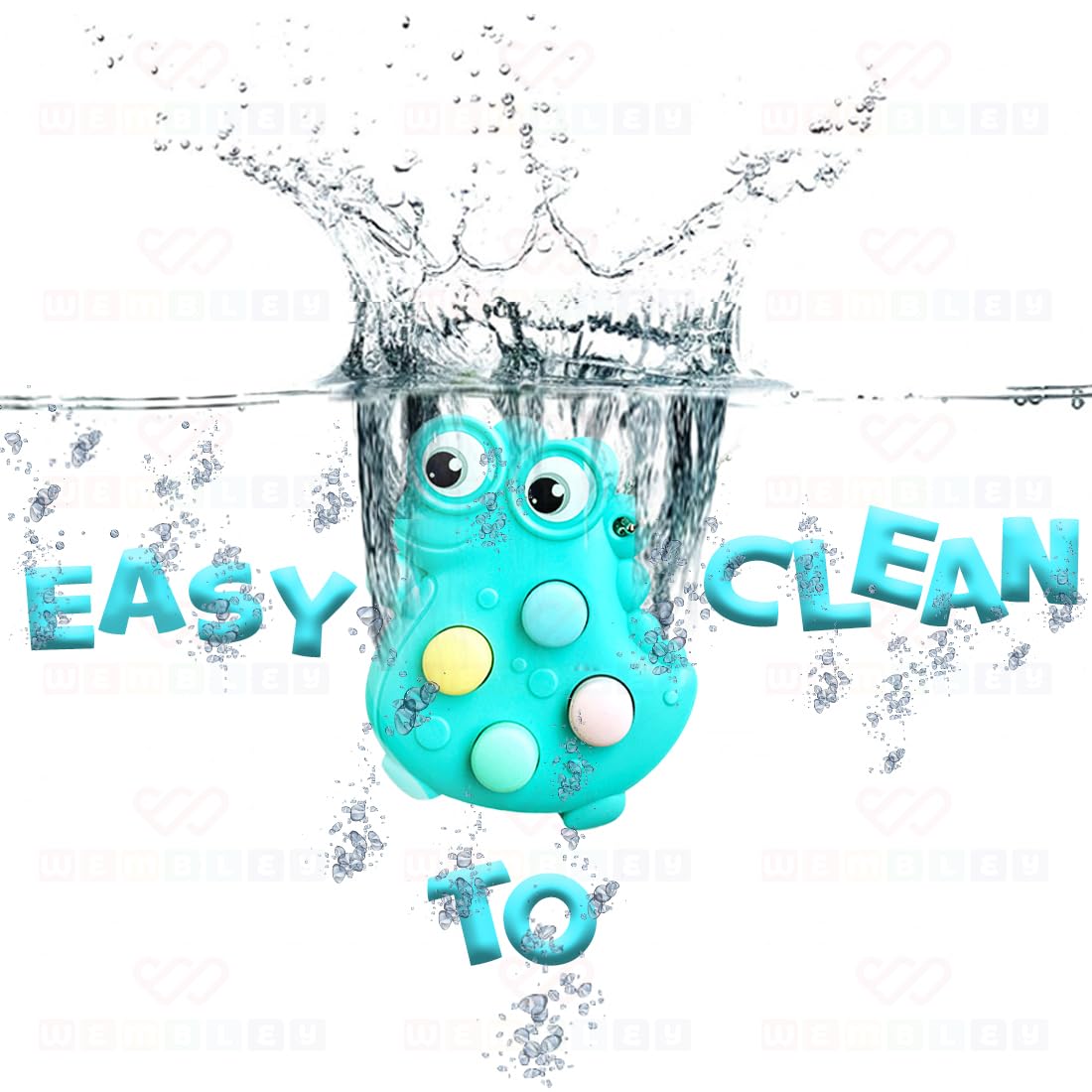 Non-Toxic Pop It Out Animal-Themed Fidget Toy for Kids (Aqua)