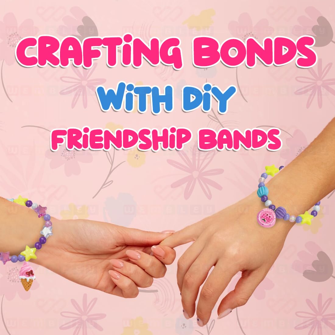 DIY Bracelet Making Set with 3D Beads & Charms