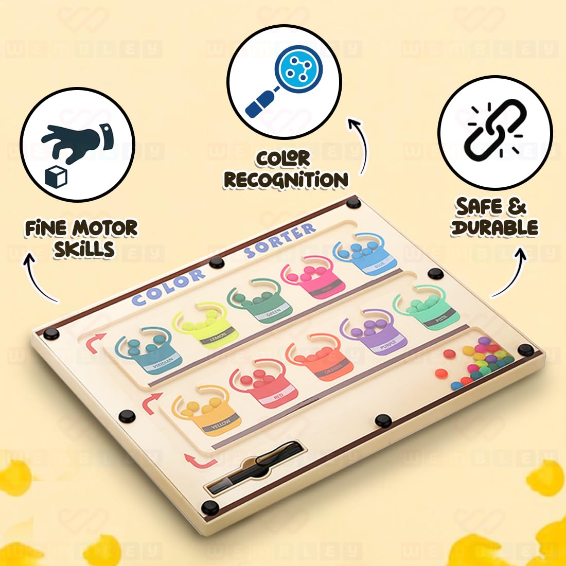 Magnetic Color Sorting Montessori Toys for 2+ Years