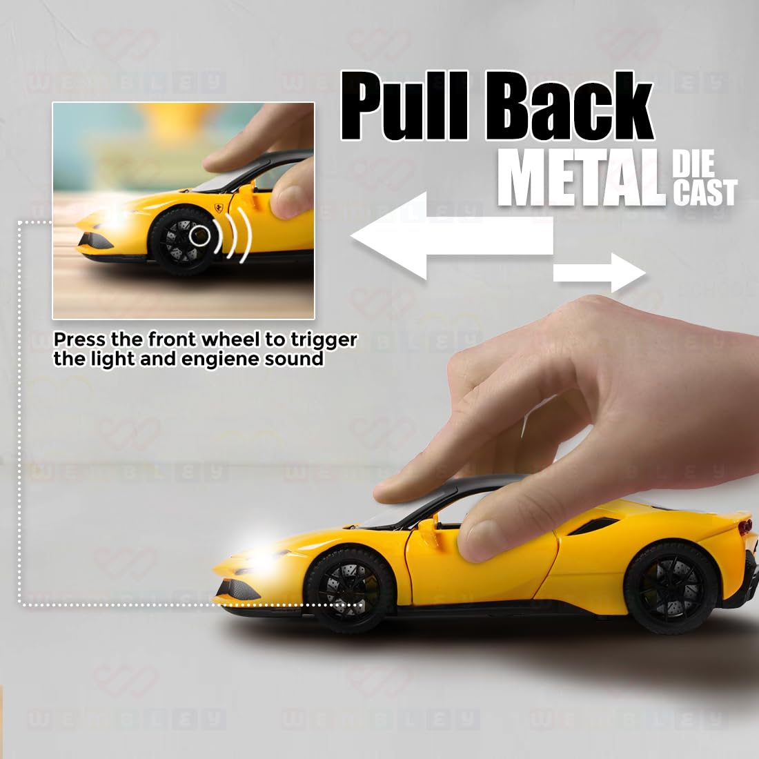 Metal Pull Back Toy Die-cast Model Car (Ferrari)