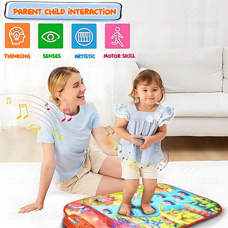 Musical Baby Play Mat for Kids with Sound Effects (Dinosaur)
