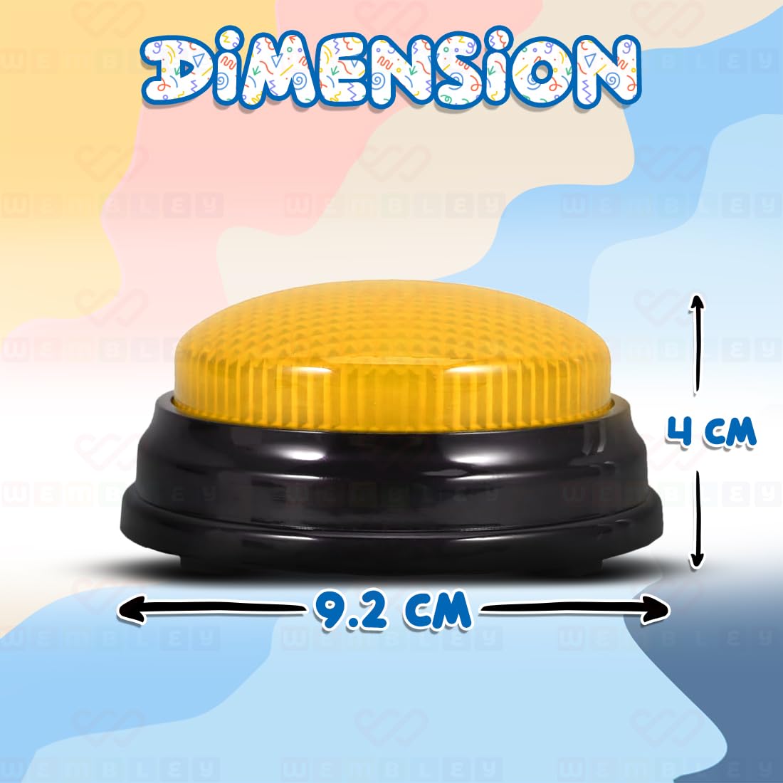Interactive Quiz Buzzer with Yellow LED Light & Buzz Sound