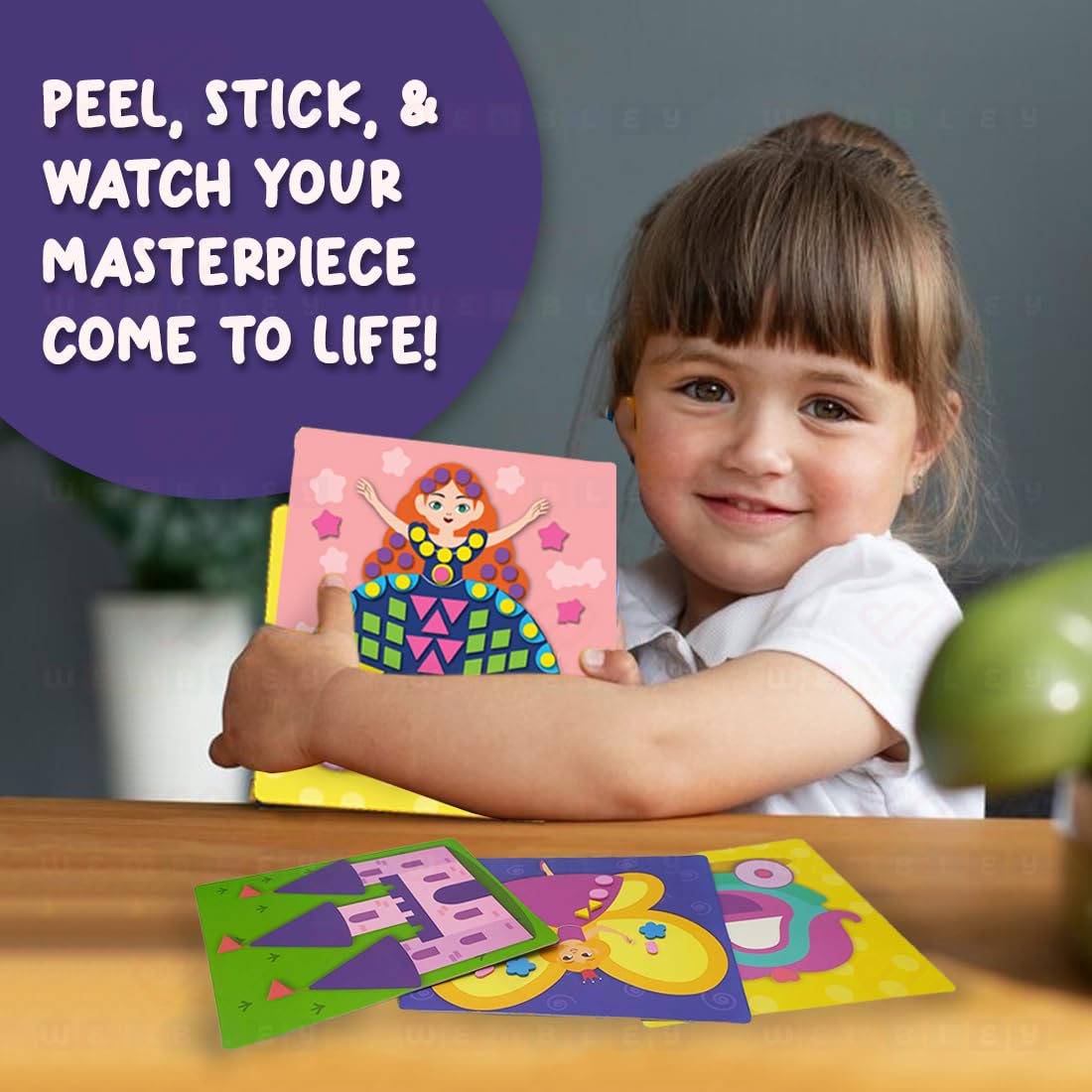 Princess-Themed Foam Sticker Art Set with 500+ Stickers