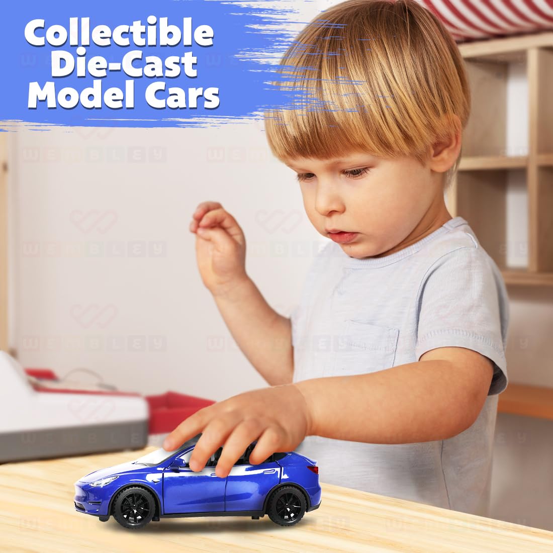 Metal Pull Back Toy Die-cast Model Car (Tesla)