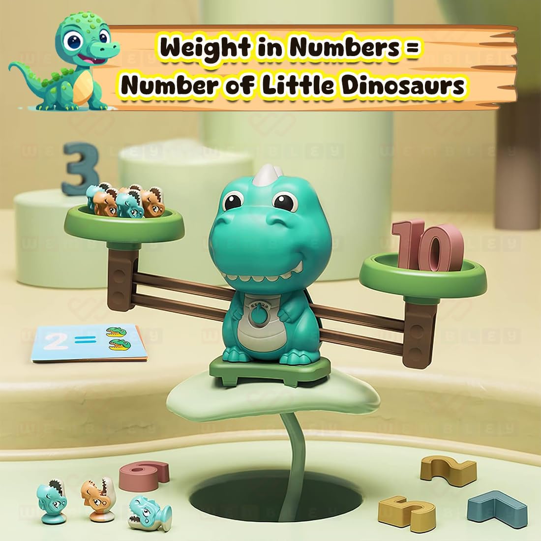 2-In-1 Dino Balancing Toy for Counting & Number Learning
