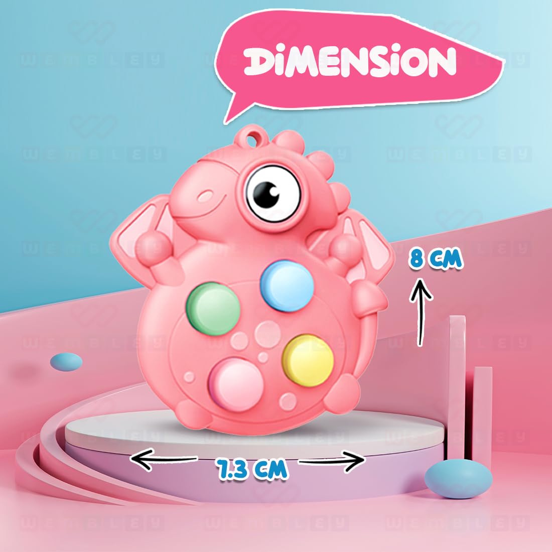 Non-Toxic Pop It Out Animal-Themed Fidget Toy for Kids (Pink)