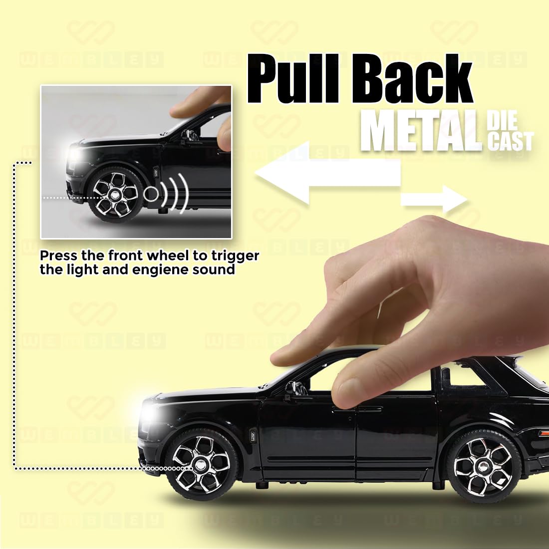 Metal Pull Back Toy Die-cast Model Car (Rolls Royce)