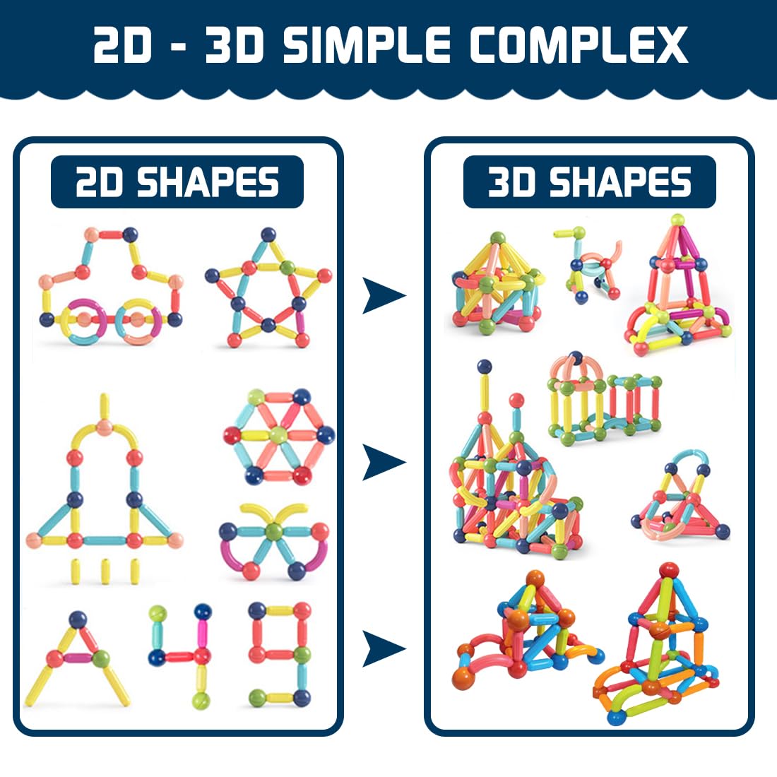 Magnetic Sticks Building Blocks for Kids (24 Pcs)