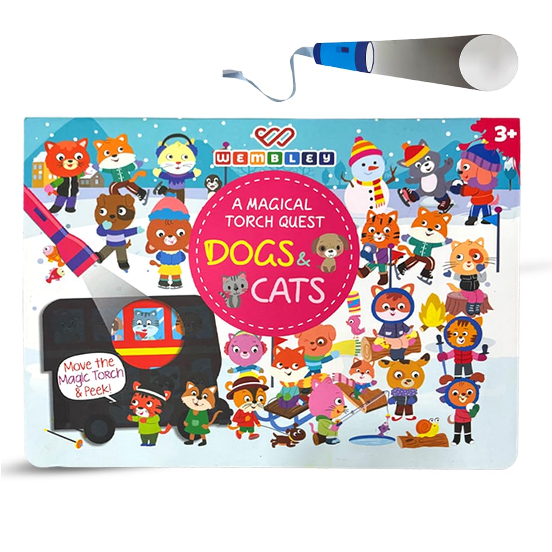 A Magical Torch Quest, Preschool Activity Search & Find Book (Cats & Dogs Themed)