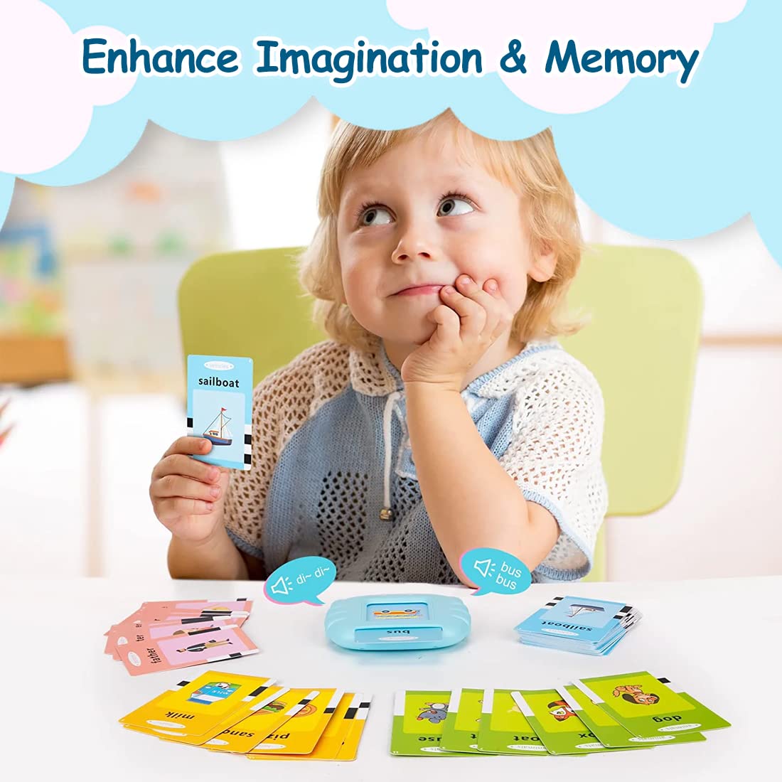 Educational Talking Baby Flashcard Set with Double-Sided Cards