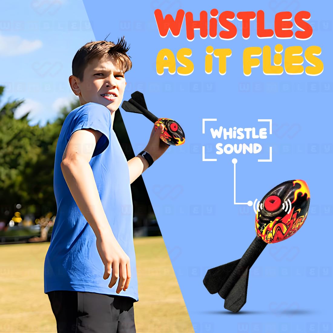 Missile Foam Rocket Toy with Whistling Sound (Black)