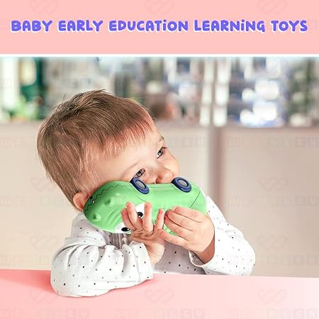 Crocodile Themed Functional & Educational Projection Toy Phone (Green)