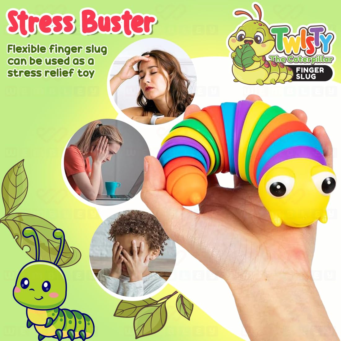 Sensory Multi-Colored Caterpillar Toy with Lights