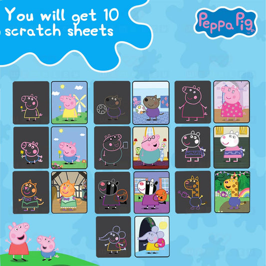 Peppa Pig Scratch Pad Art Notepad DIY Set