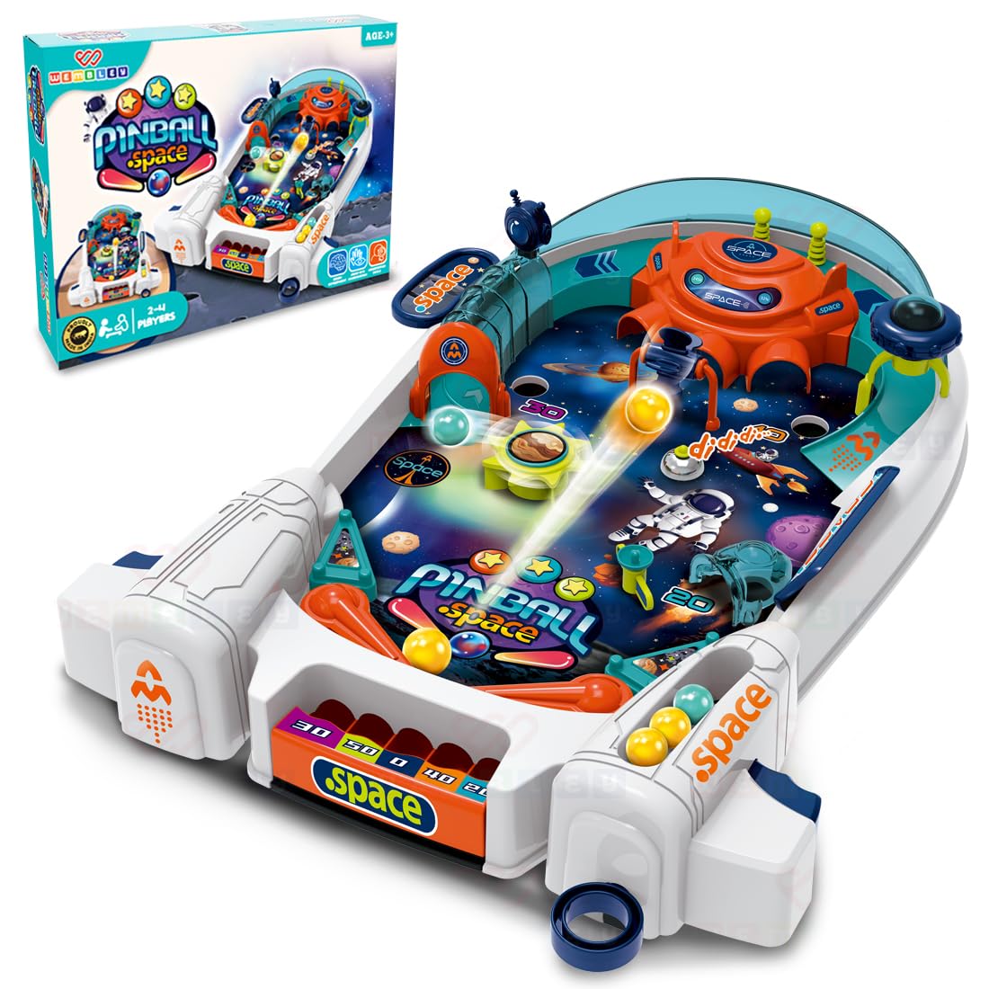 Mini 2-4 Player Pinball Indoor Game for Kids
