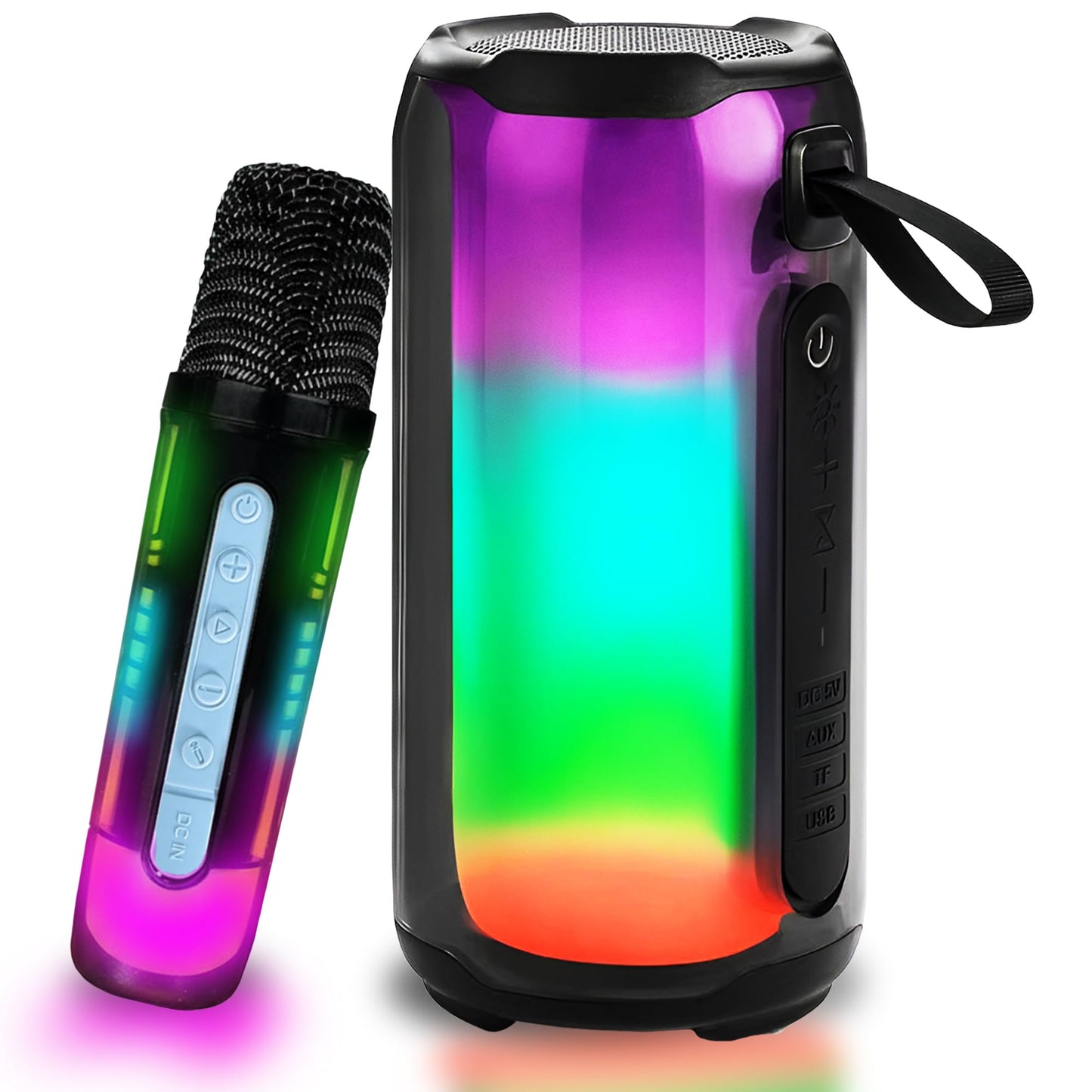 Stylish Wireless Karaoke Speaker with RGB Lights
