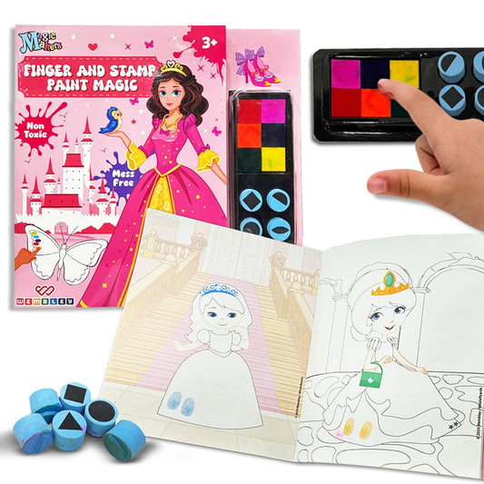 Finger Printing & Coloring Art Book