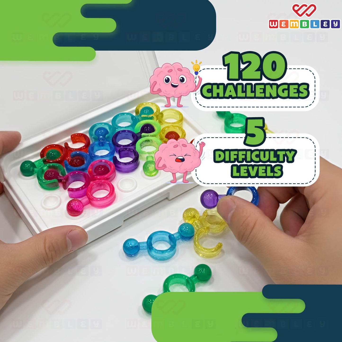 IQ Brain Riddle Smart Puzzle Game Set for Kids & Adults