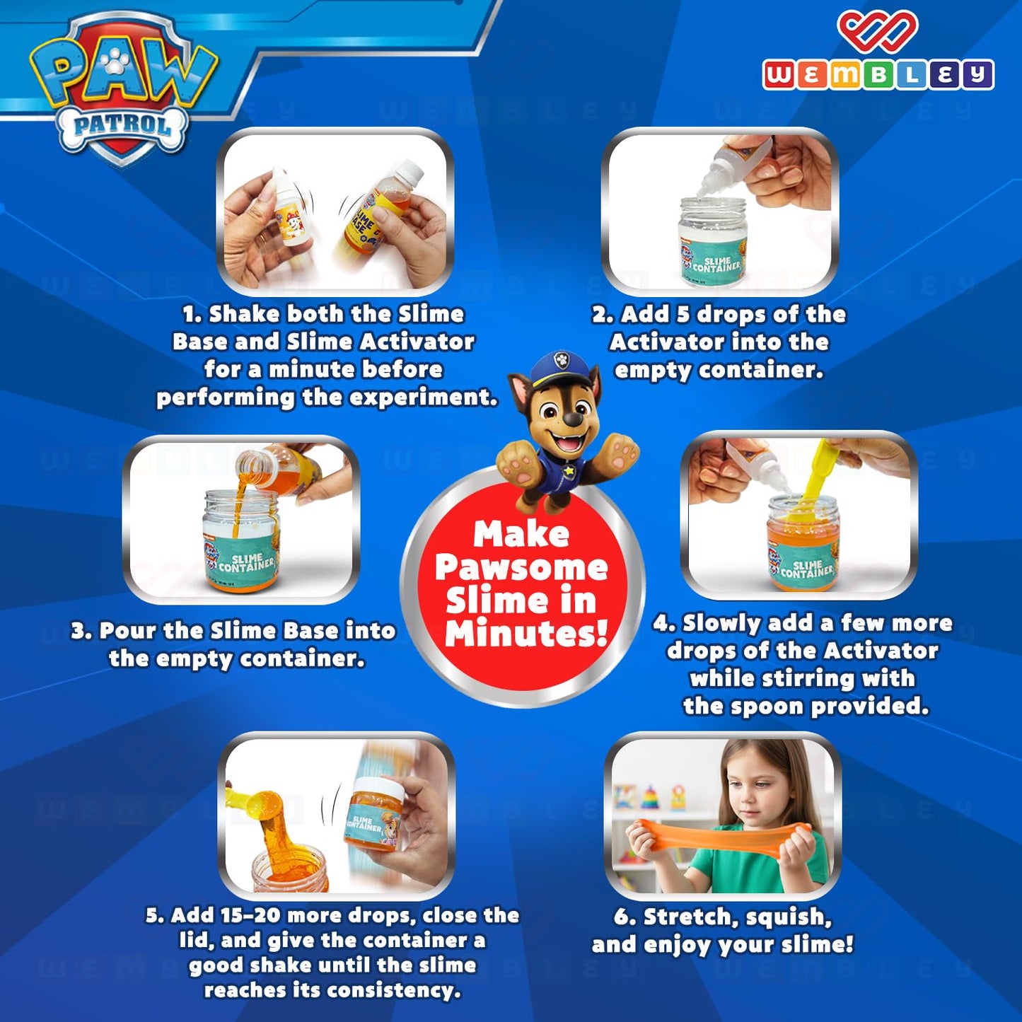 Paw Patrol-Themed Non-Toxic DIY Slime Making Kit