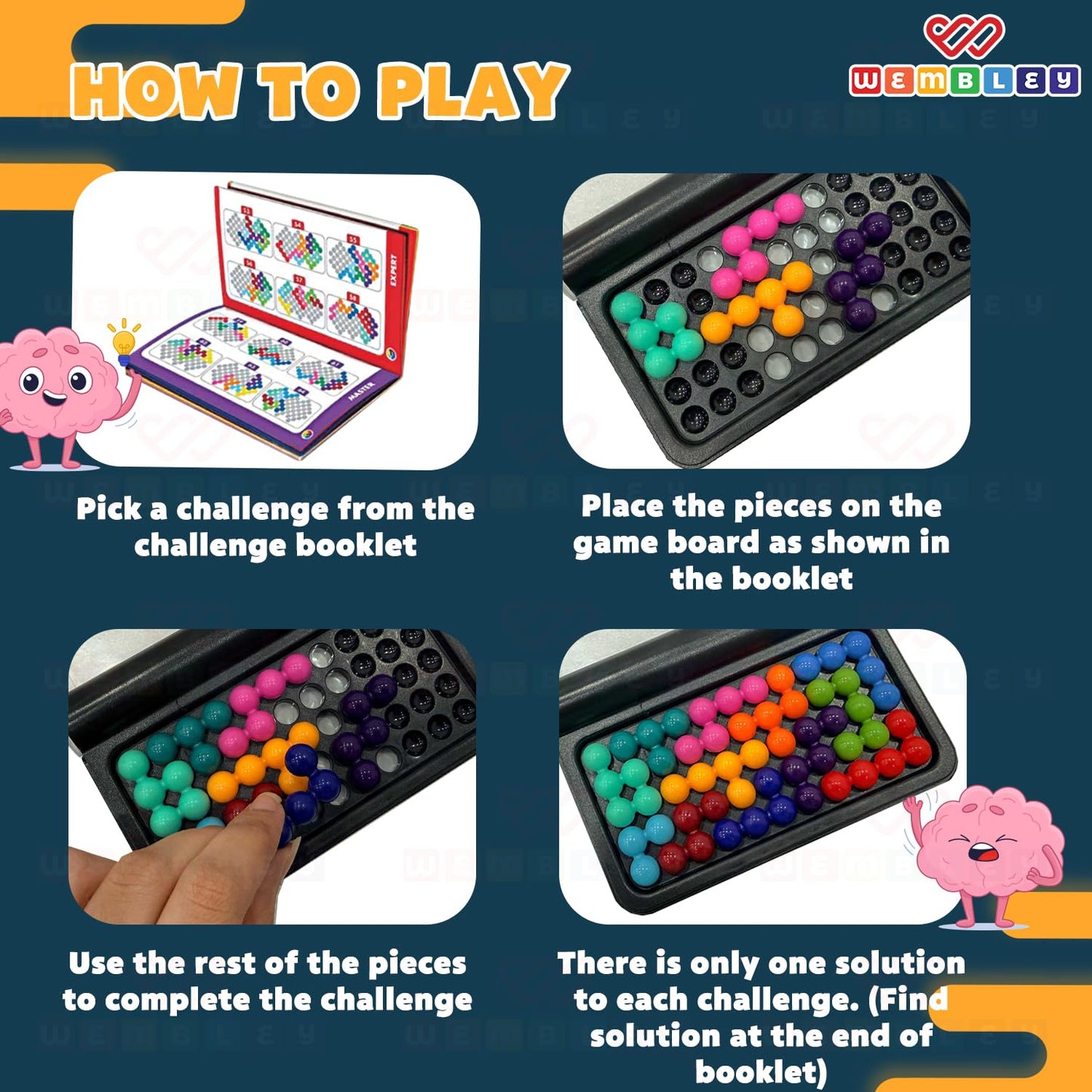 Brain Riddle Smart Puzzle Set with 120 Challenges