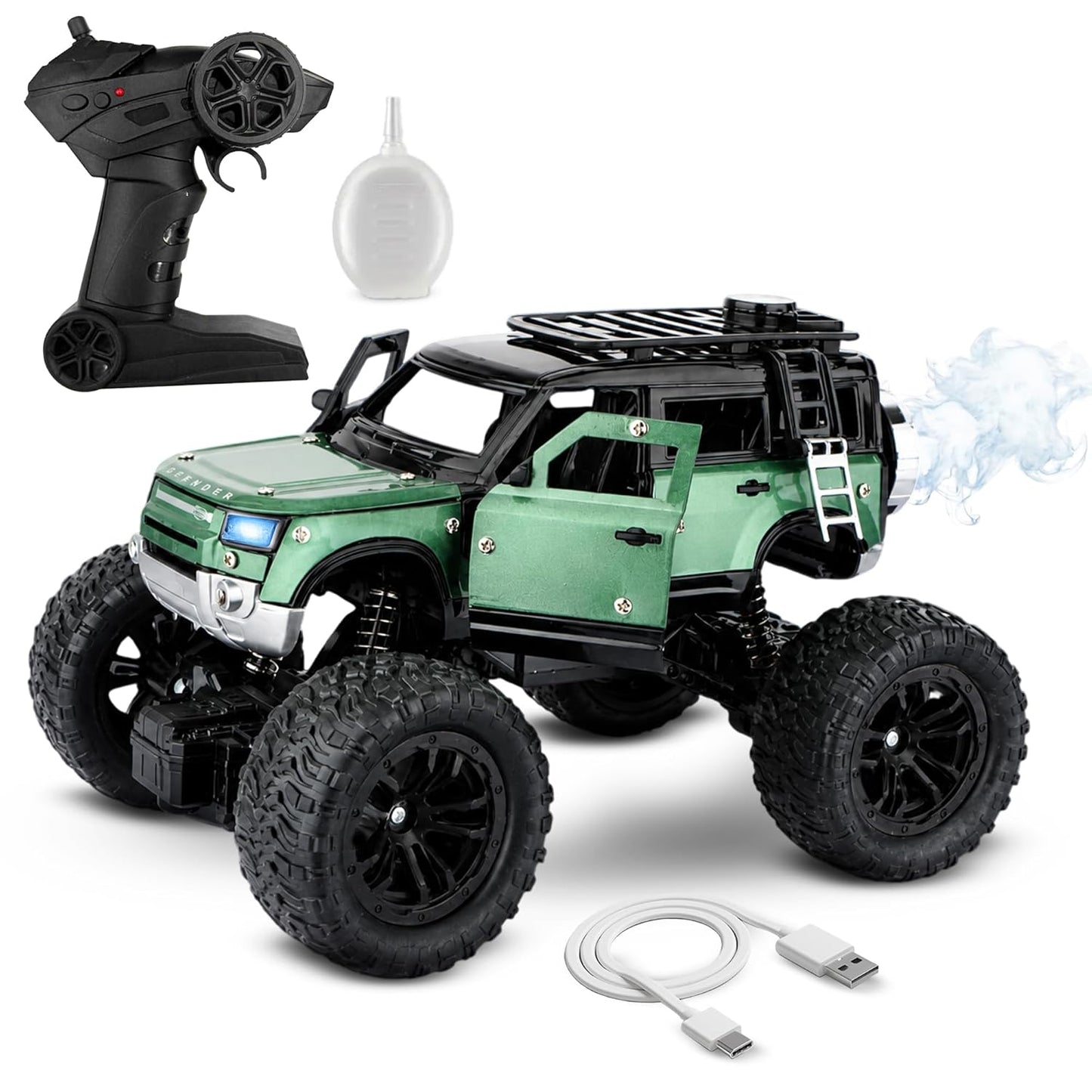Remote Control Car for Kids with LED Lights & Rechargeable Battery
