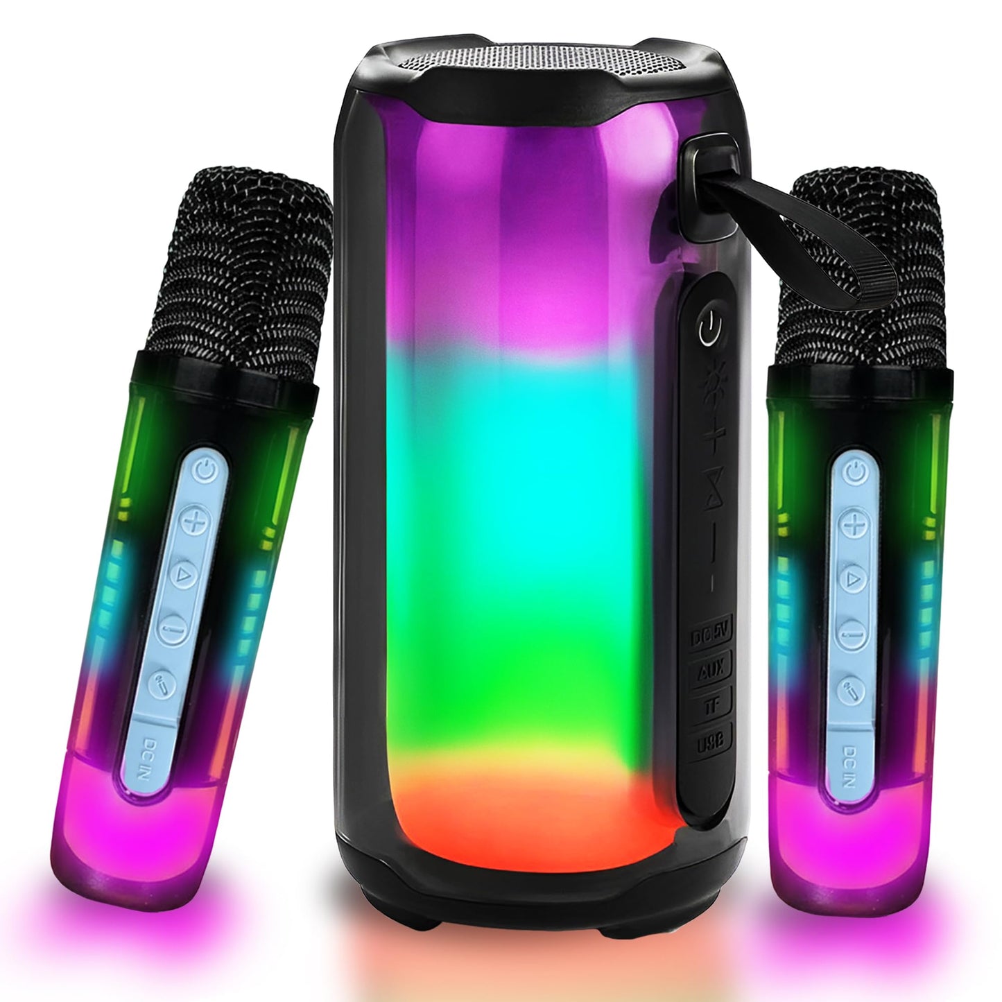 Stylish Wireless Karaoke Speaker with RGB Lights