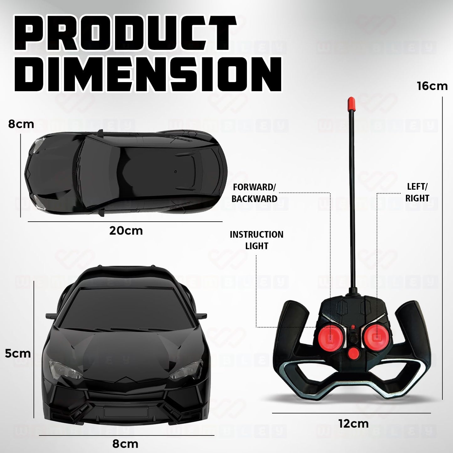 1:24 Scale Multi-Directional Rechargeable Toy Car with 27MHz Remote Control