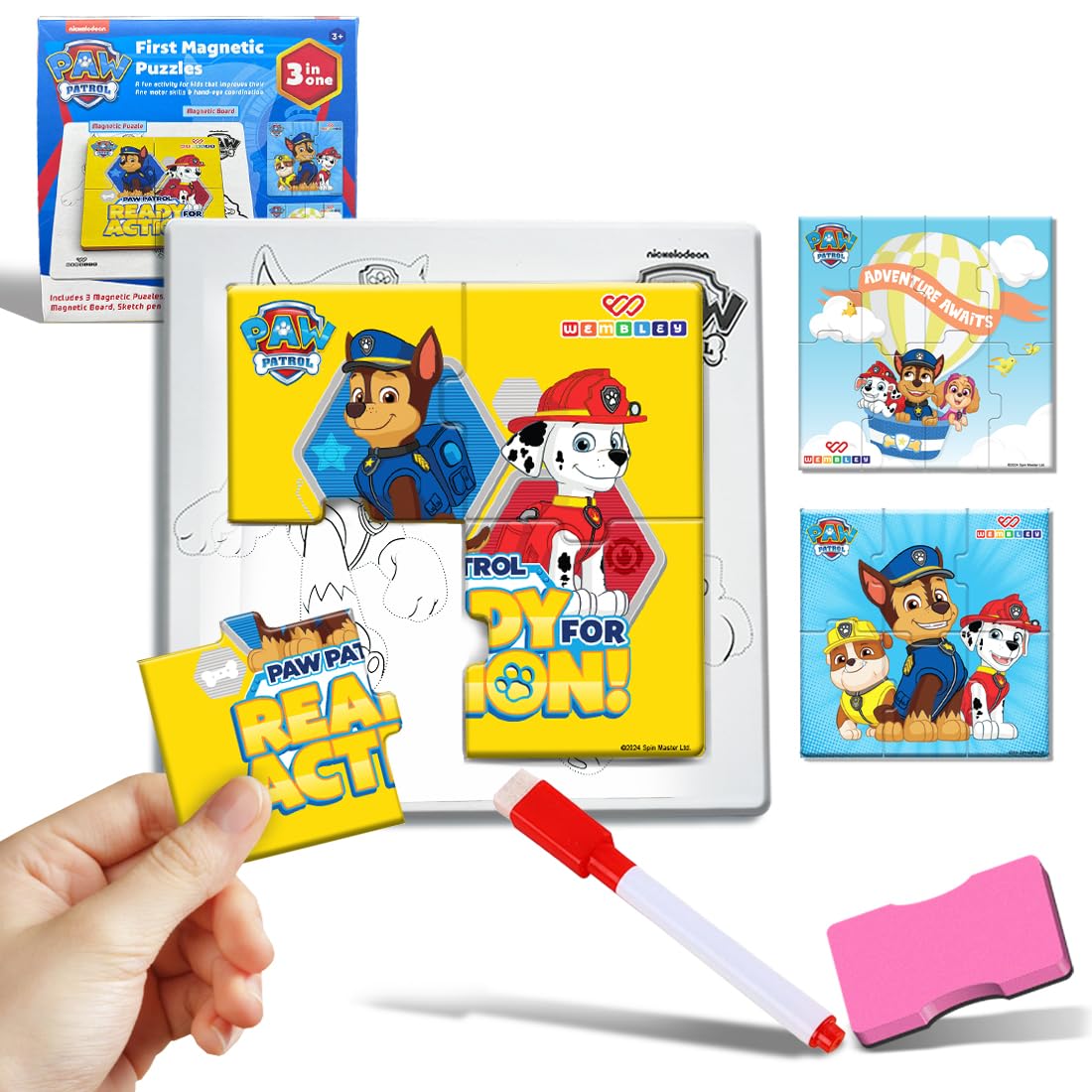 Paw Patrol 3 in 1 Jigsaw Magnetic Puzzle (Style1)