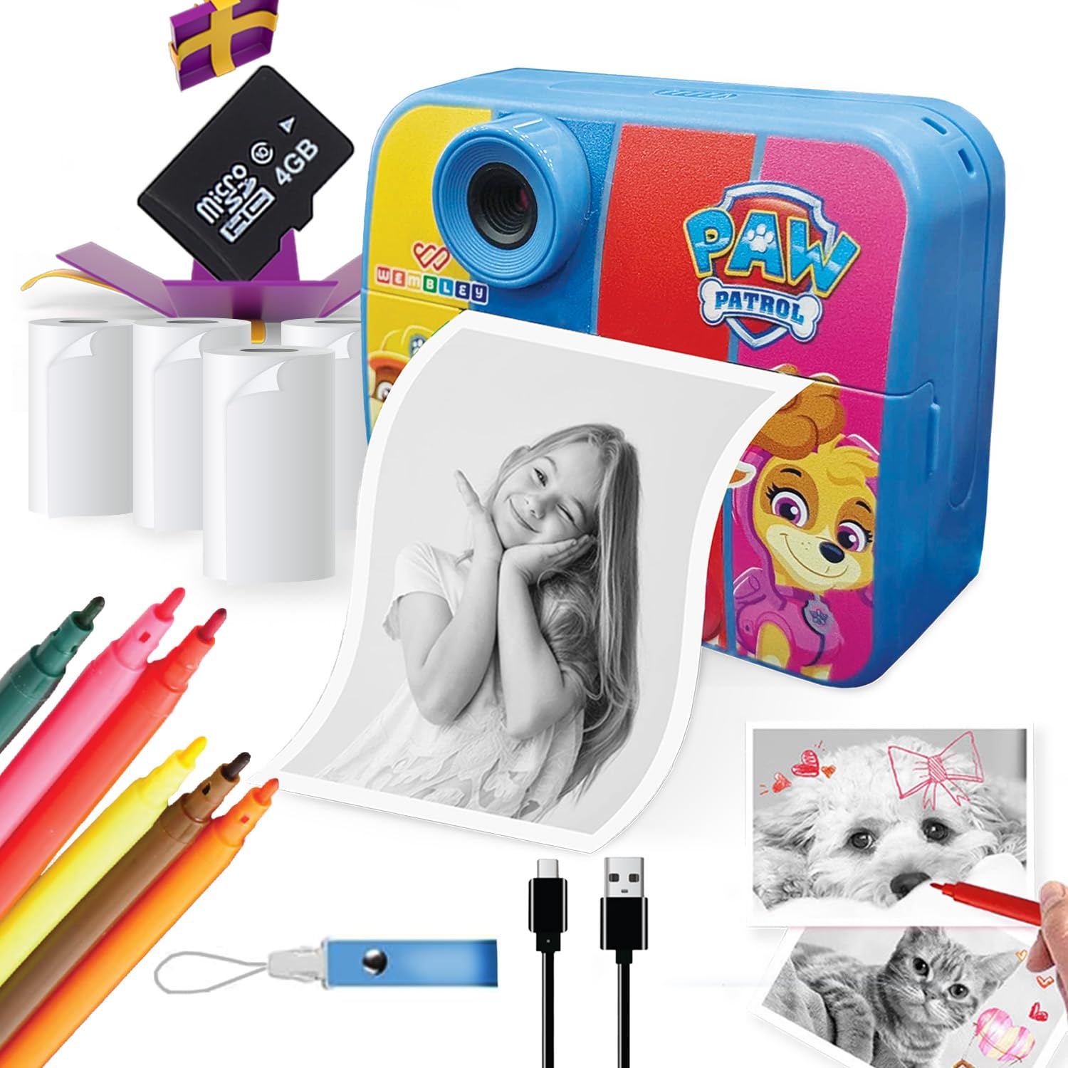 Instant Print Digital Camera for Kids (Paw Patrol)