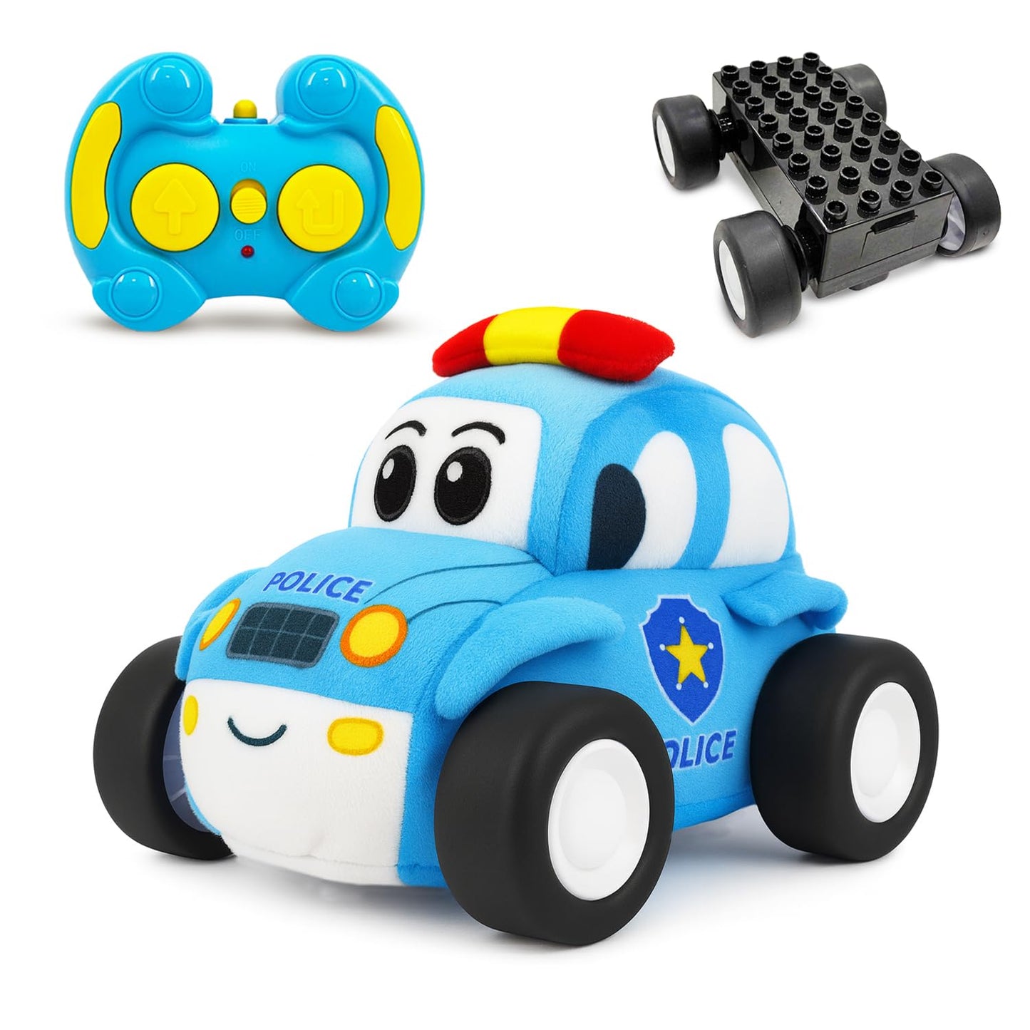 RC Plush Musical Toy Car for Kids (Police Car)