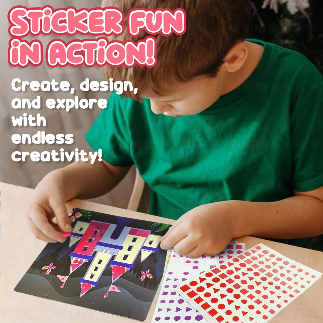 DIY Stick It Sticker Book Art Kit for Kids (Princess, Multi)