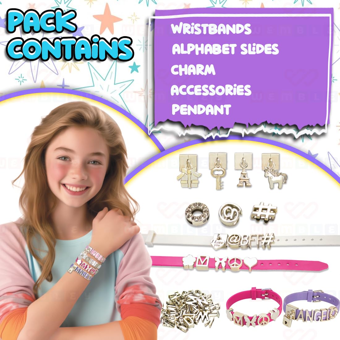 DIY Unique Friendship Band Making Kit with Charms & Bands