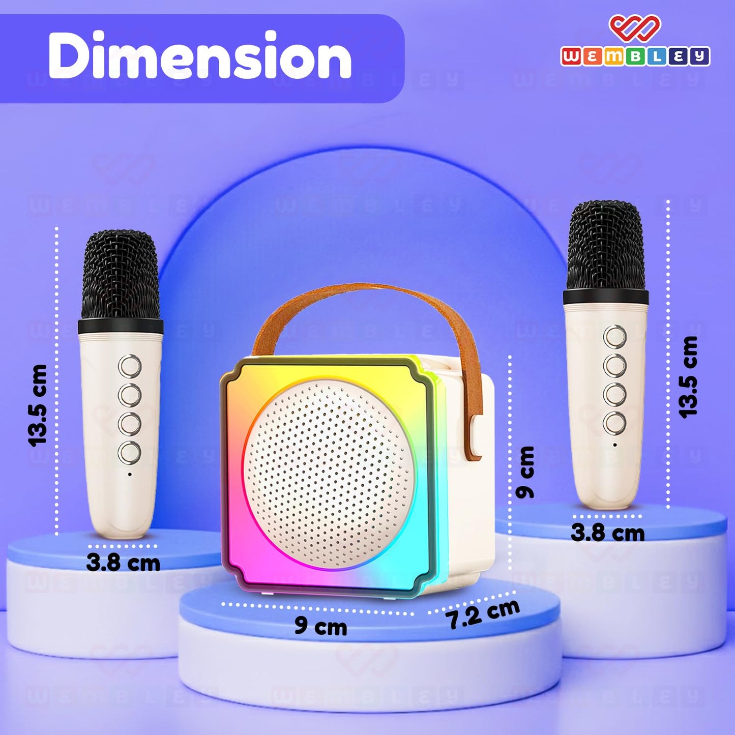 Wireless Karaoke Speaker Set with Two Premium Microphones
