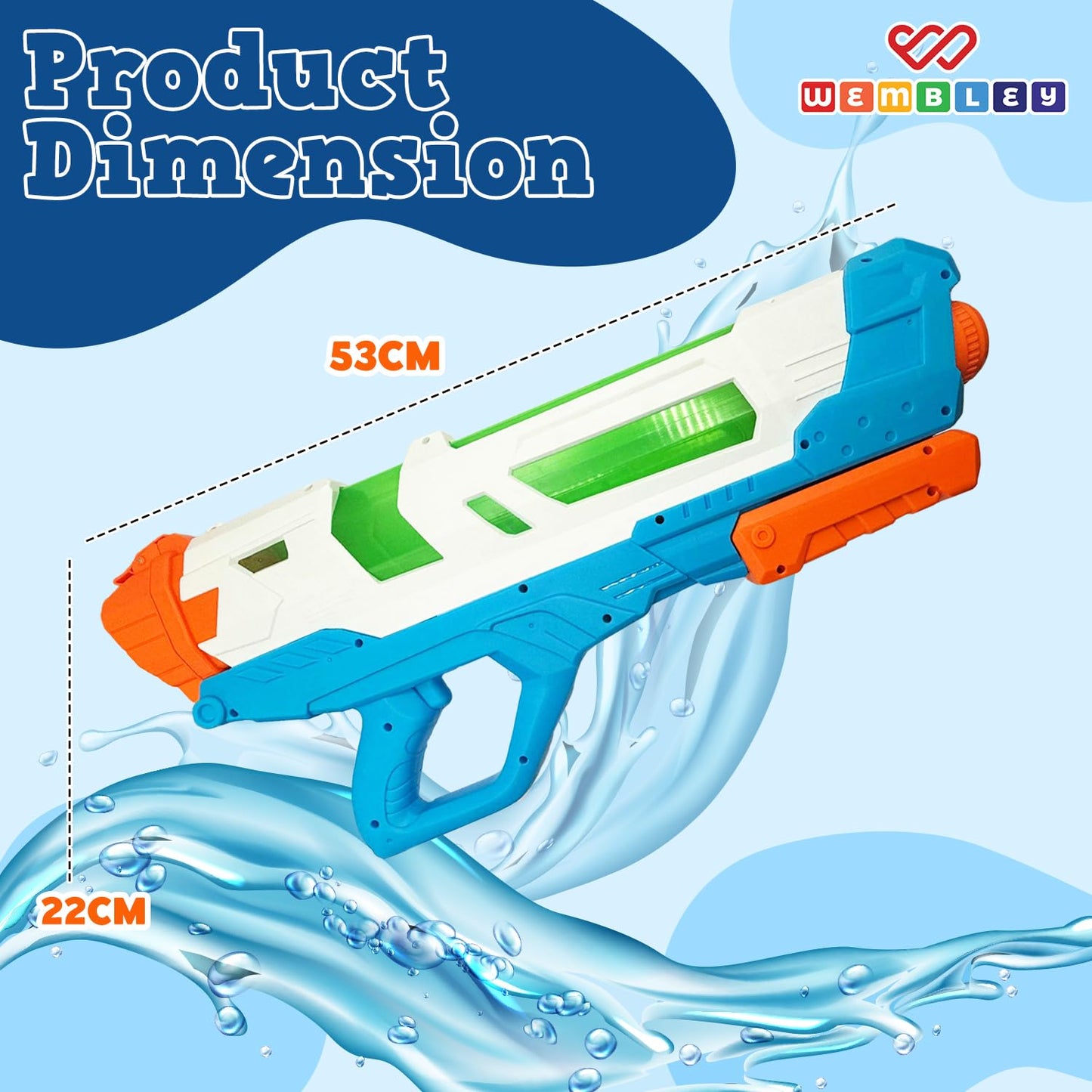 Aqua Blaster Long-Range Water Gun Toy for Kids