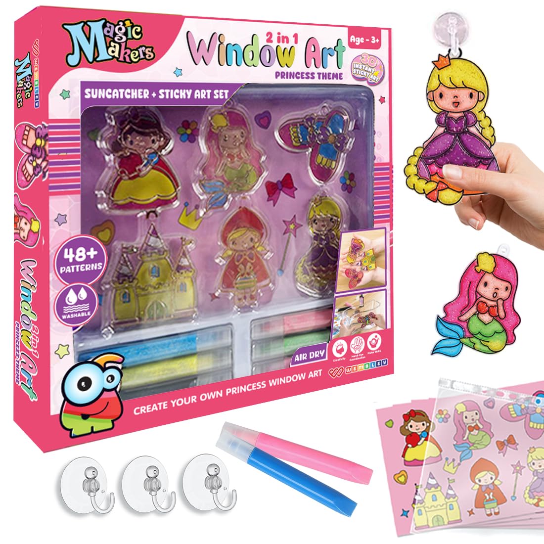 DIY 3D Window Art Glass Painting Set (Princess)