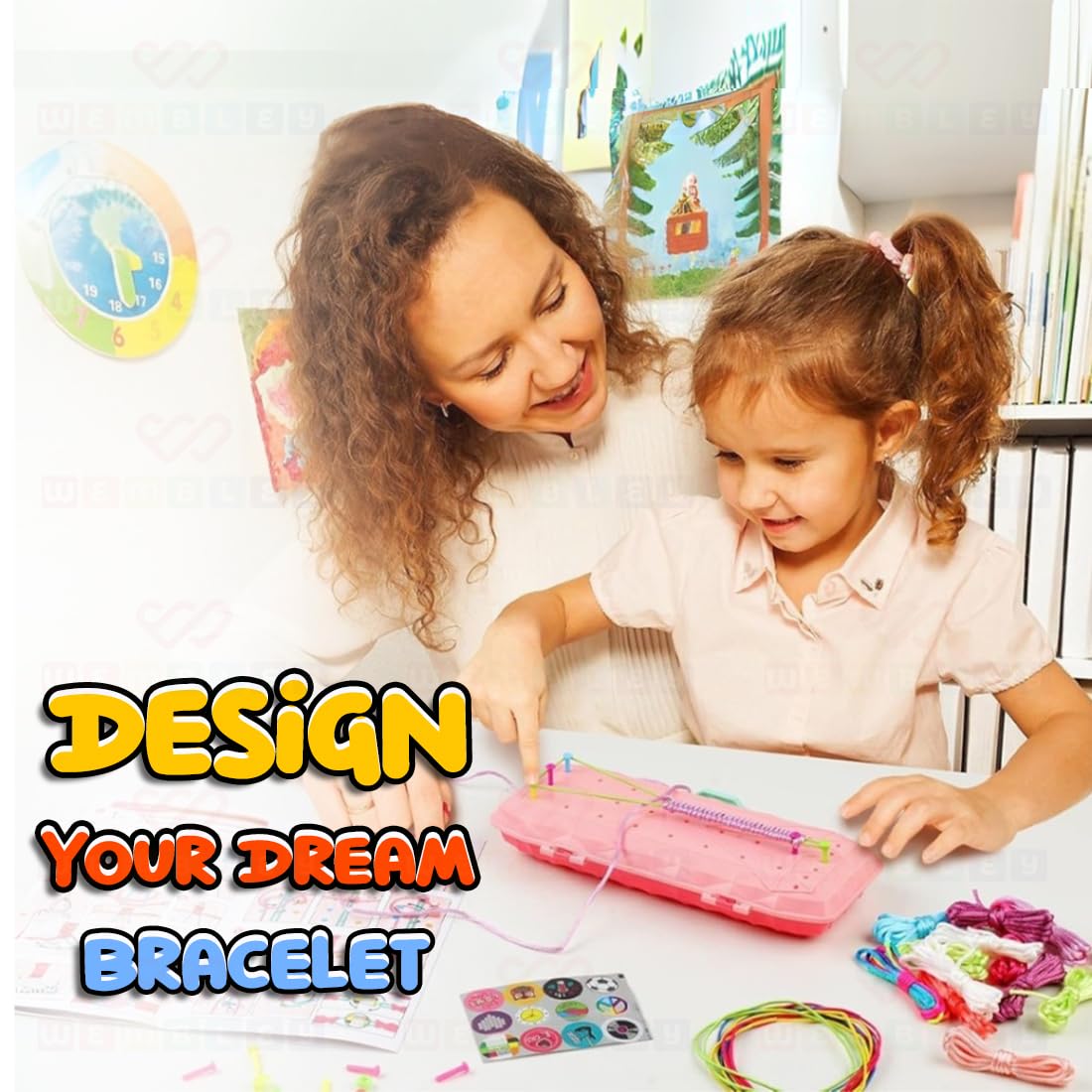 DIY Bracelet Making Set for Girls with Ropes & Accessories