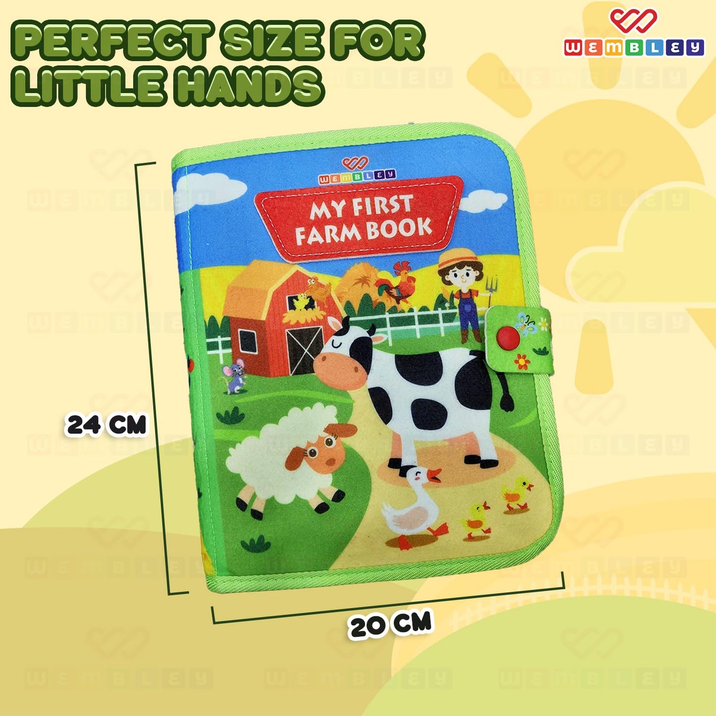 Educational Sensory Busy Book for Kids (Farm Theme)