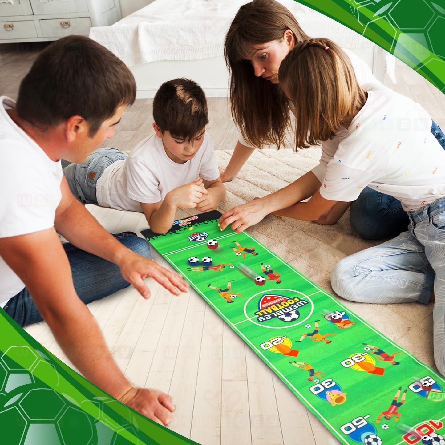 Flick & Score Football Striker Mat with 6 Strikers