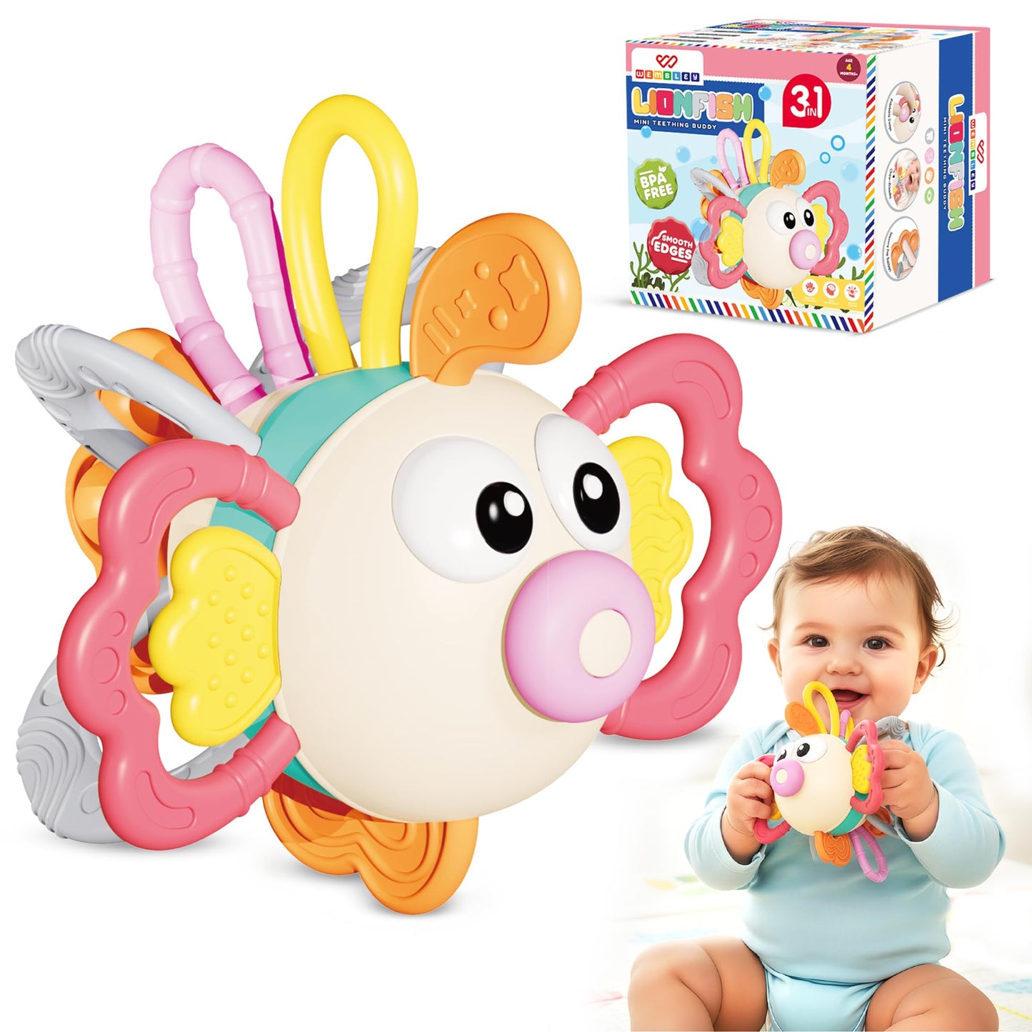 Lionfish Mini Teething Buddy for Babies