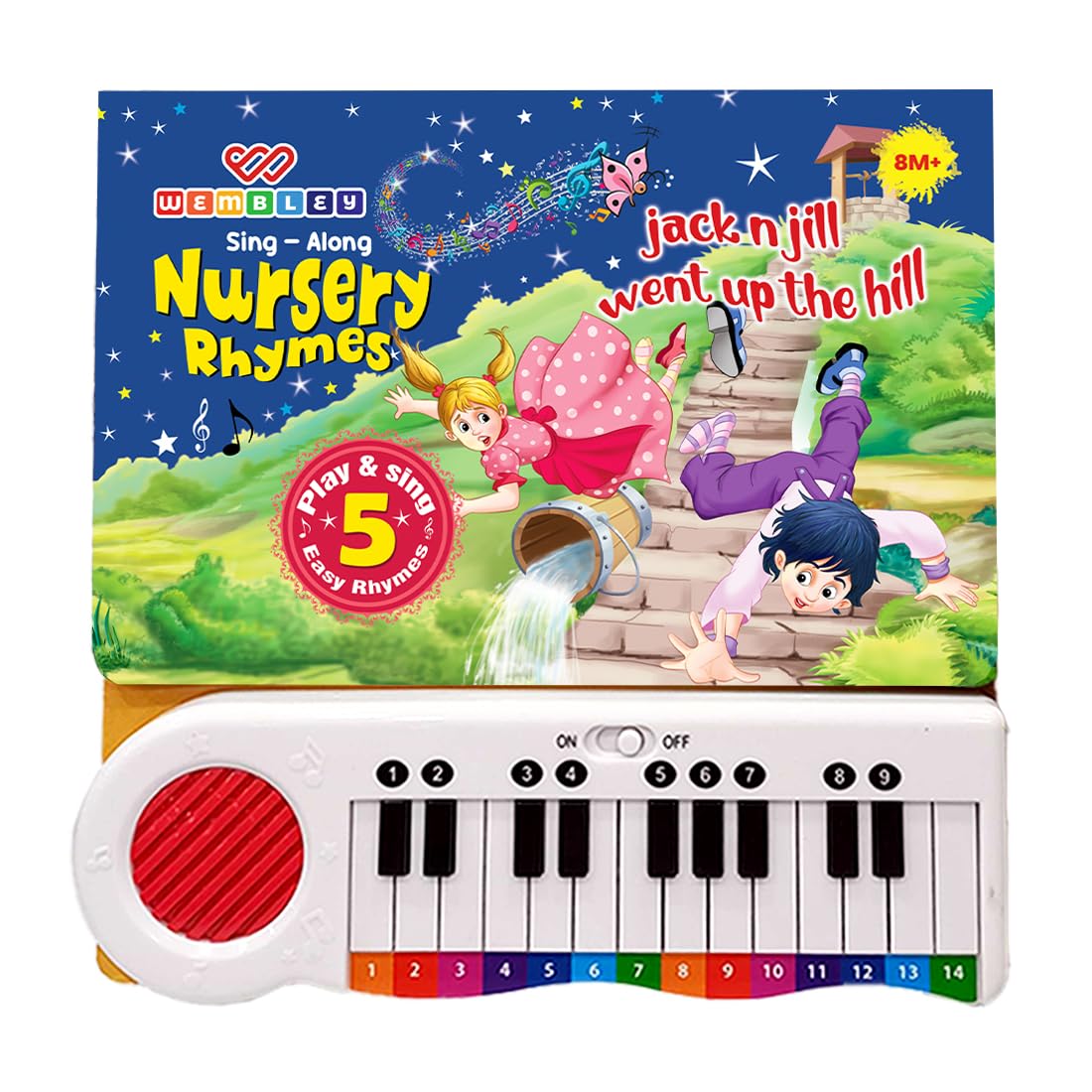 Educational Piano Sound Book for Kids with 5 Classic Nursery Rhymes