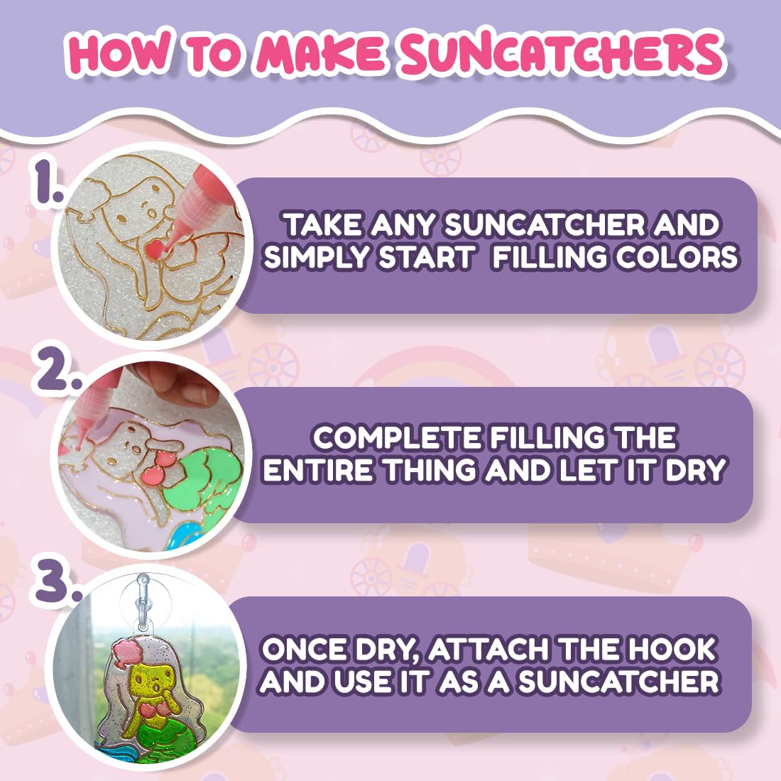 DIY 3D Window Art Glass Painting Set (Princess)