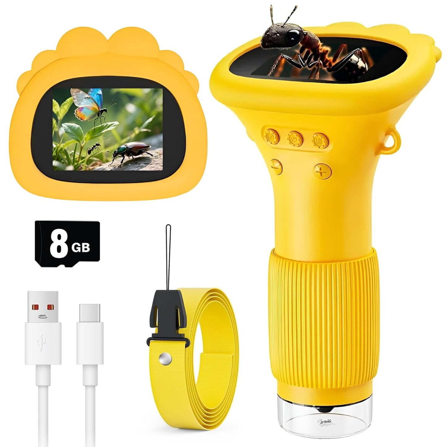 Wembley Portable Kids Microscope with 1000x Zoom & HD Screen